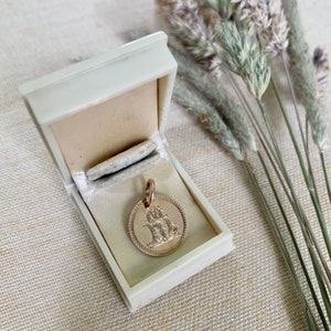 Custom Engraved Monogram Love Token crafted from an Up-cycled Antique Pocket Watch