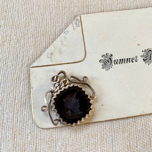 Victorian Onyx and Gold Filled Intaglio with Greek/Roman Soldier