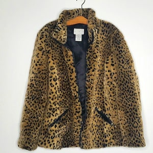 Vintage Faux Fur Leopard Coat.