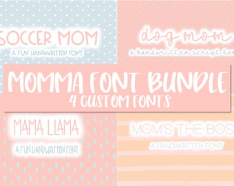 Momma Font Bundle | 4 Custom Fonts