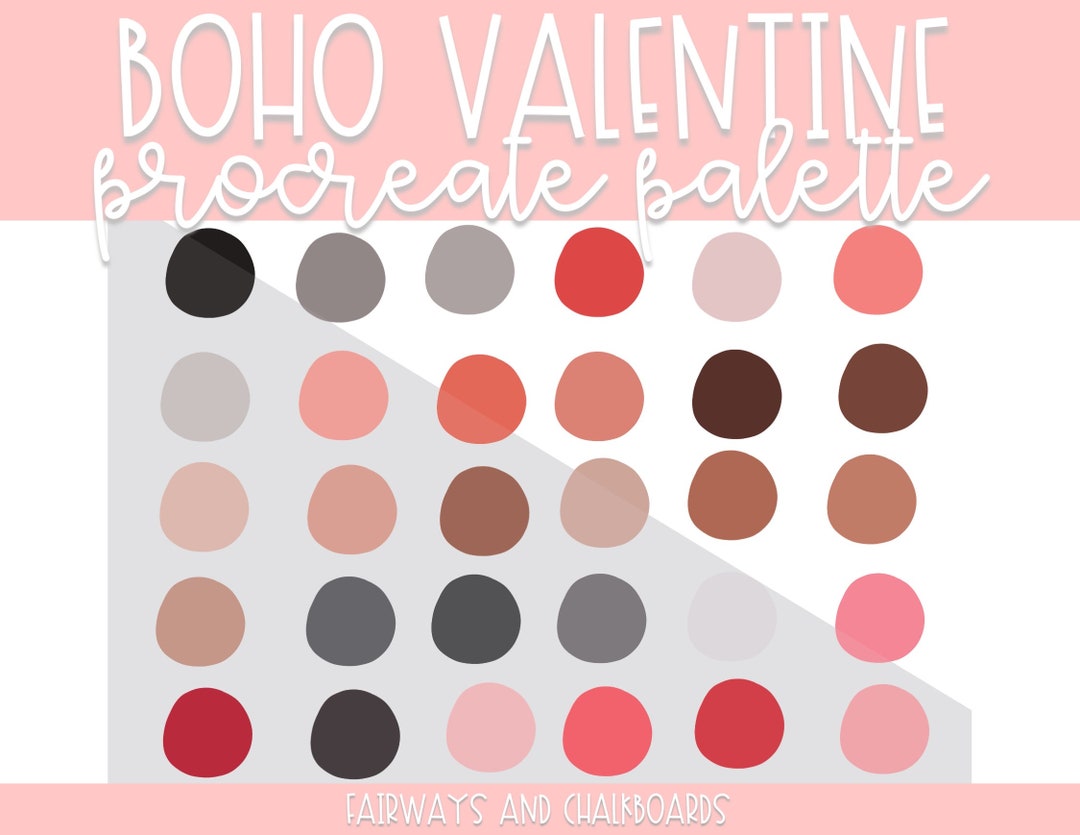 Procreate Boho Valentine Color Palette | Pink Color Palette | Procreate ...