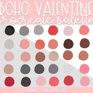 Procreate Boho Valentine Color Palette | Pink Color Palette | Procreate Colors | Procreate Palette