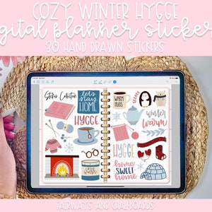 Winter Hygge Digital Planner Stickers | Digital Planning | Planner Insert
