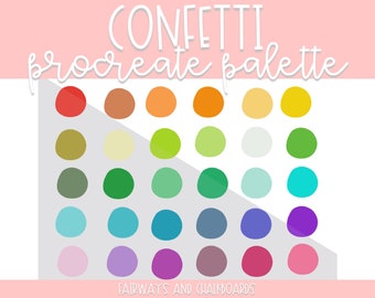 Procreate Confetti Color Palette | Bright Color Palette | Procreate Colors | Procreate Palette