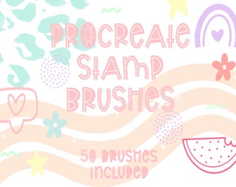 Procreate Stamp Pack | Stamp Brushes for Procreate | Doodle Stamps for Procreate | Stamp Bundle for Procreate | Procreate Brush Bundle