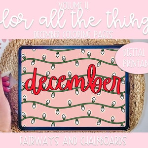 Color ALL The Things Volume 4: December Hand Drawn Coloring Pages | Coloring Activity | Procreate Coloring