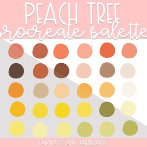 Paleta de colores de melocotón procreado / Paleta de colores brillantes / Colores procreados / Paleta procreada