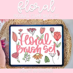 Floral Procreate Stamp Set | Stamp Brushes for Procreate | Doodle Stamps for Procreate | Stamp Bundle for Procreate | Procreate Brush Bundle
