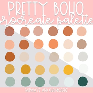 Procreate Pretty Boho Color Palette | Earthy Color Palette | Procreate Colors | Procreate Palette