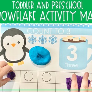 Snowflake Activity Mats | Toddler and Preschool | Play Dough Activity Mats
