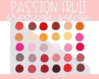 Procreate Passion Fruit Color Palette | Bright Color Palette | Procreate Colors | Procreate Palette