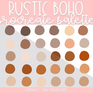 Procreate Rustic Boho Color Palette | Rustic Color Palette | Procreate Colors | Procreate Palette