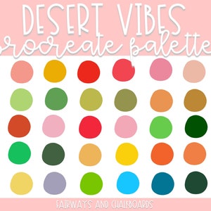 Procreate Desert Vibes Color Palette | Fall Color Palette | Procreate Colors | Procreate Palette