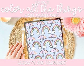 Color ALL The Things Volume lll Spring Coloring Pages | Coloring Activity | Procreate Coloring | Spring Coloring Pages
