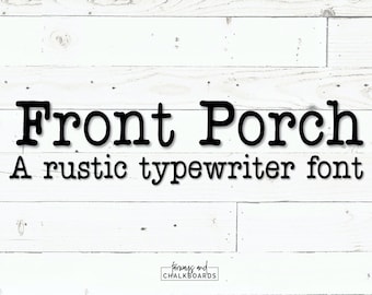 LSF Front Porch Font | Handwritten Typewriter | Quirky Font