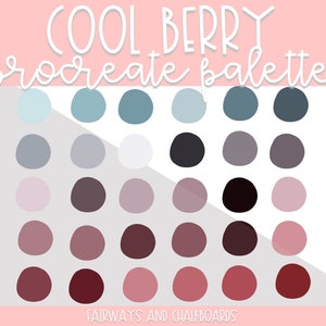 Procreate Cool Berry Color Palette | Bright Color Palette | Procreate Colors | Procreate Palette