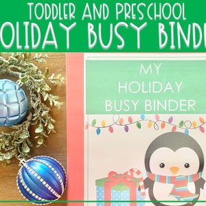 Holiday Busy Binder | Toddler and Preschool Activity Set | Busy Book | Activities