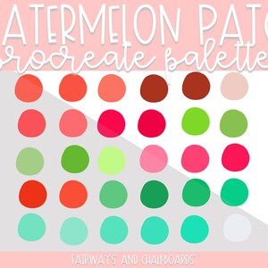 Paleta de colores de parche de sandía procreado / Paleta de colores brillantes / Colores de procreación / Paleta procreada