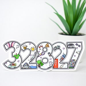 32827 zip code Lake Nona Sticker