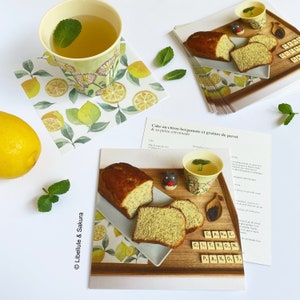 Carte postale 15x15 cake gourmand - collection recette de cuisine