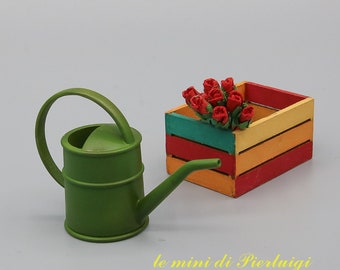 watering can - dollhouse 1:12th scale - dollshouse miniature - accessories for dollhouse - garden for dollhouse