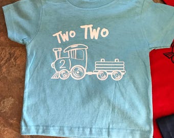 Two Two Train, Two Years Old, 2 Years Old, 2nd Birthday, Second Birthday, Trains, Train Birthday, Birthday Boy, Choo Choo Train, Party Shirt