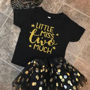 Little Miss Two Much Toddler T-Shirt, Little Miss, Birthday Shirt, Second Birthday, 2nd Birthday, Little Miss Two Much, Toddler Birthday