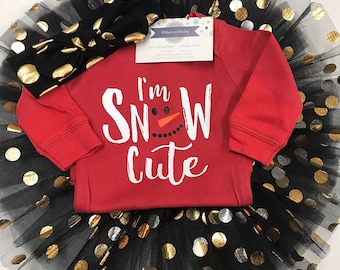 I'm Snow Cute, Snowman Bodysuit, Snowman Baby Bodysuit, Winter Baby Bodysuit, Cute Baby Snowman Bodysuit, Boy, Girl, Infant, Christmas Baby