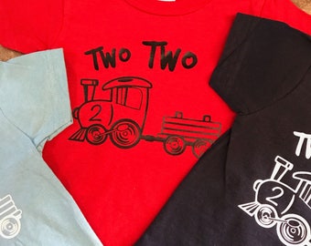 Two Two Train, Two Years Old, 2 Years Old, 2nd Birthday, Second Birthday, Trains, Train Birthday, Birthday Boy, Choo Choo Train, Party Shirt