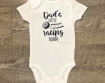 Dads Little Racing Buddy, Racing Buddy, Race Car, Racing Baby, Infant Clothing, Little Boy, Baby Boy, Baby Girl, Daddy's Girl, Daddy's Boy