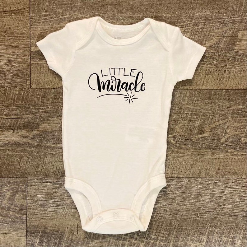 little miracle bodysuit little miracle baby unisex bodysuit baby coming home outfit miracle baby outfit baby shower newborn baby outfit image 1