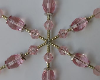 Glass Beaded Snowflake Ornament
