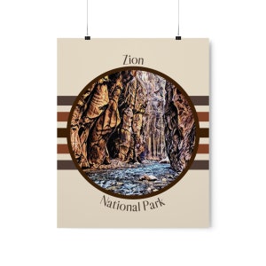 Zion Nationalpark Druck | Mehrere Größen | Mattes Papier | Nationalpark Print | Utah |