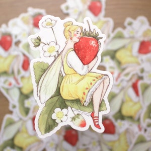 Strawberry Fairy Vinyl Sticker