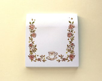 Rose Tea Small Sticky Notepad