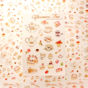 Afternoon Tea Sticker Sheet - Etsy