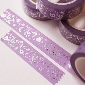 Halloween Witch Spooky Shapes Foil Washi Tape