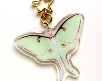 Luna Moth Acrylic Keychain