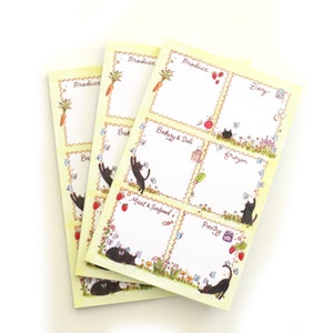 Black Cat Grocery List Memo Pad
