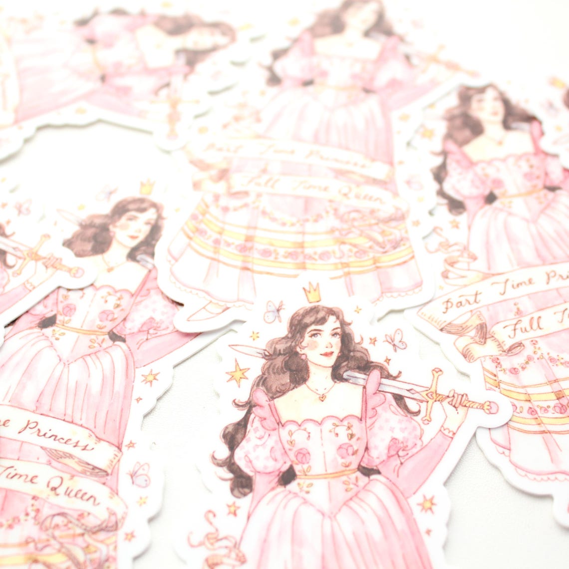 Part Time Princess Part Time Princess Full Time Queen Vinyl Sticker - Rose - Etsy