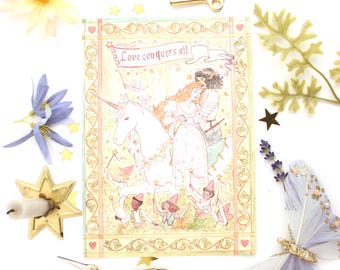 Lady Knight and Her Princess Art Print