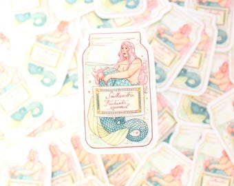 South Eastern Mermaid in a Jar Sticker