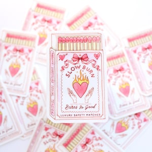 Slow Burn Matchbox Vinyl Sticker Book Trope