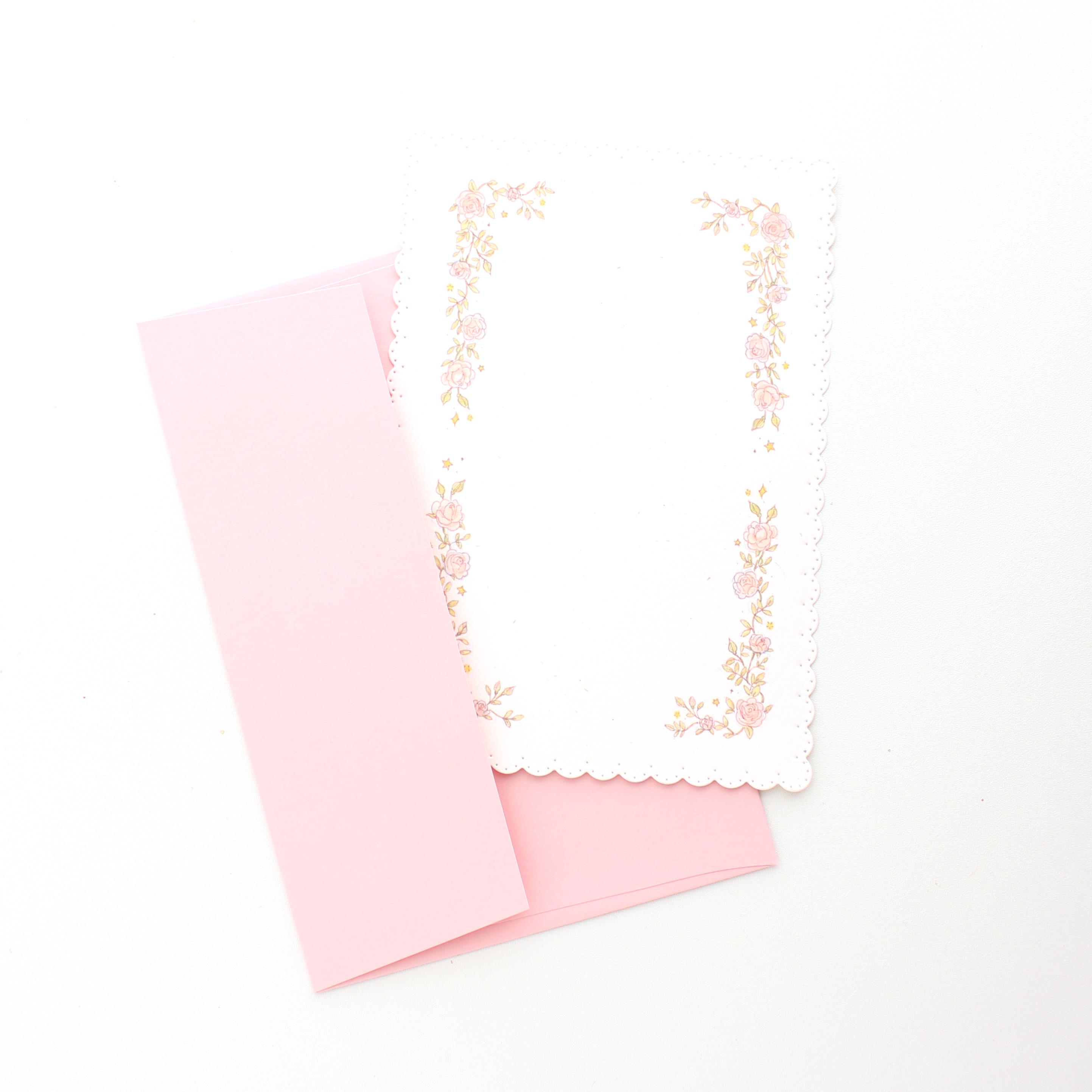Letter Edge Roses Rose Lace Edged Stationery Letter Set - Etsy