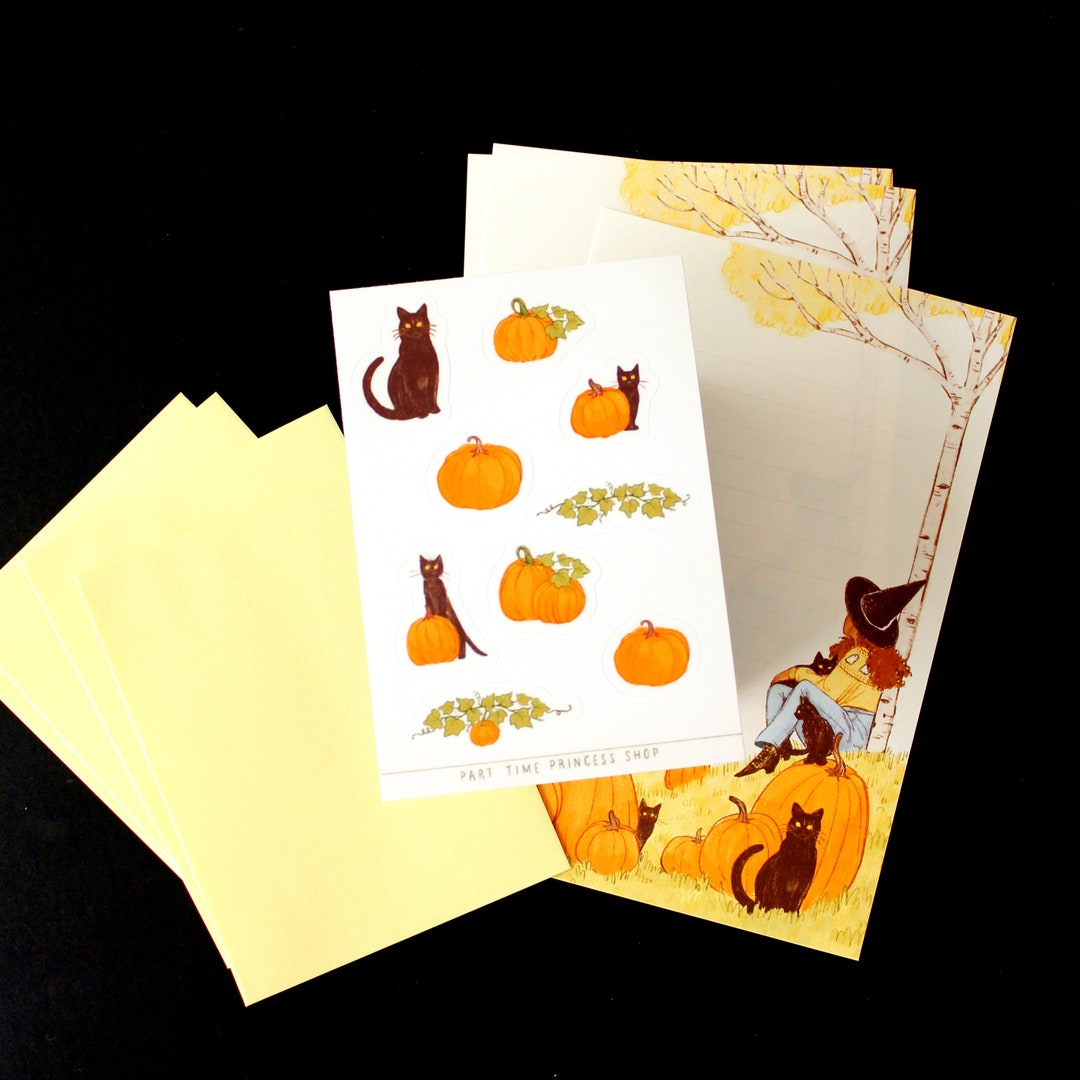 Pumpkin Patch Stationery Set - Etsy