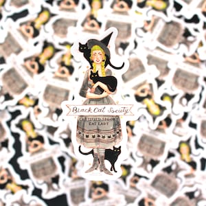 Black Cat Society, Cat Lady Vinyl Sticker