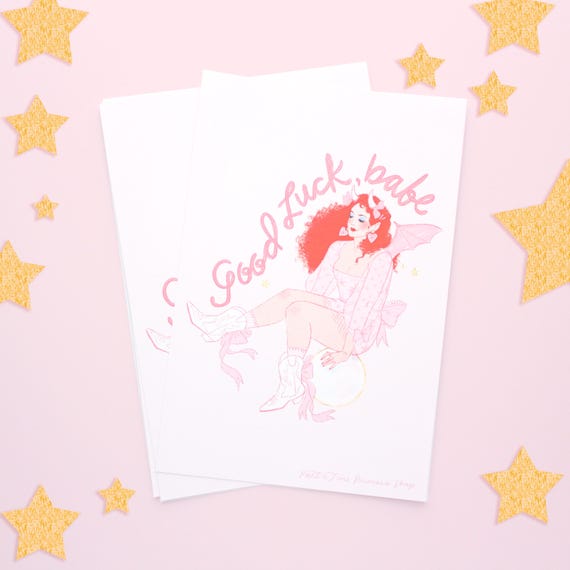 Good Luck Babe Postcard