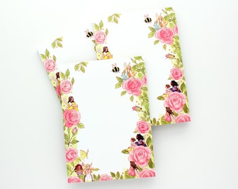 Spring Roses Fairy Tale Garden Memo Pad