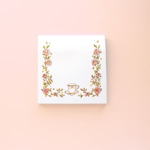 Rose Tea Small Sticky Notepad