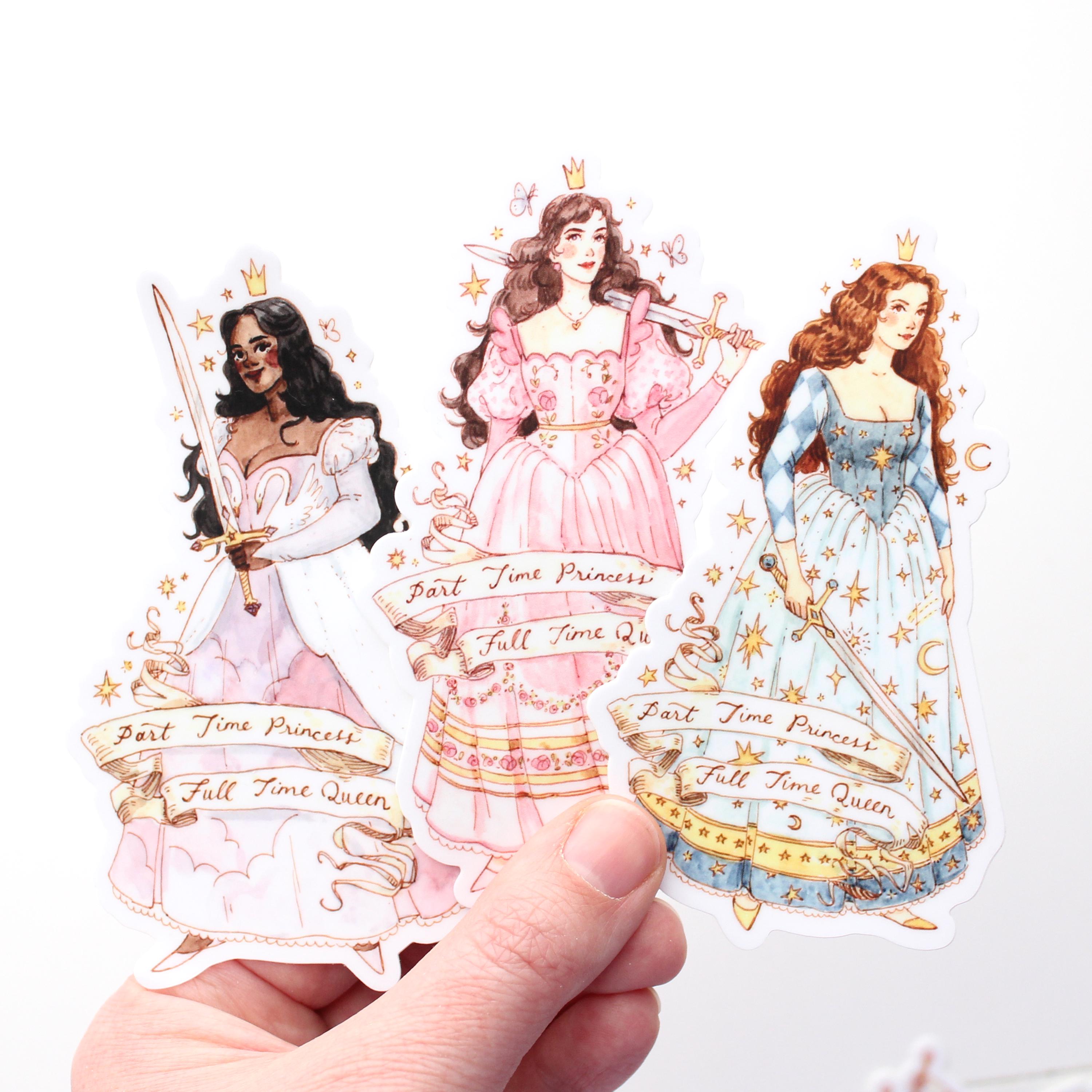 Part Time Princess Part Time Princess Full Time Queen Vinyl Sticker - Rose - Etsy